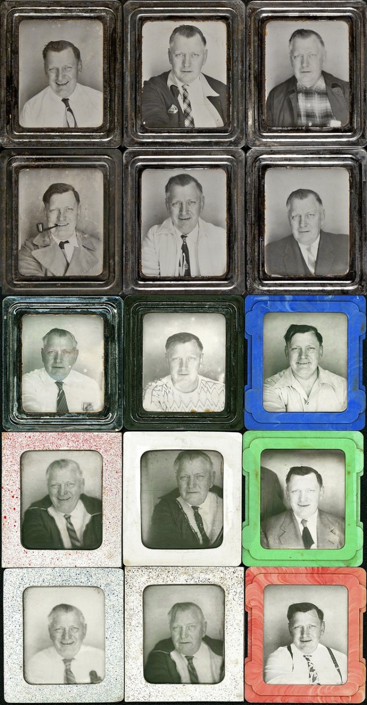 Автопортреты неизвестного из фотоавтоматов 30-60-х годов 1