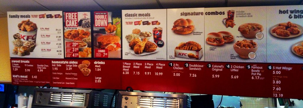 KFC меню вегетарианство эксперимент полковник Сандерс