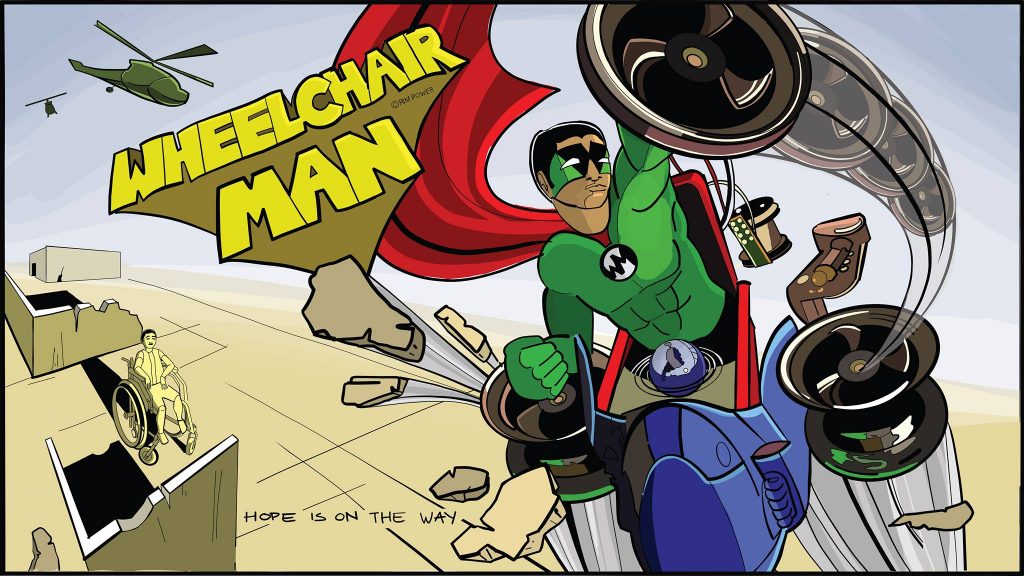 комиксы Мохаммед Сайед Wheelchair man колясочник инвалид