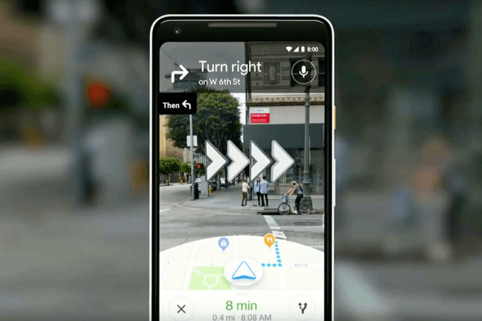 Google Карты для пешеходов будут работать в режиме дополненной реальности