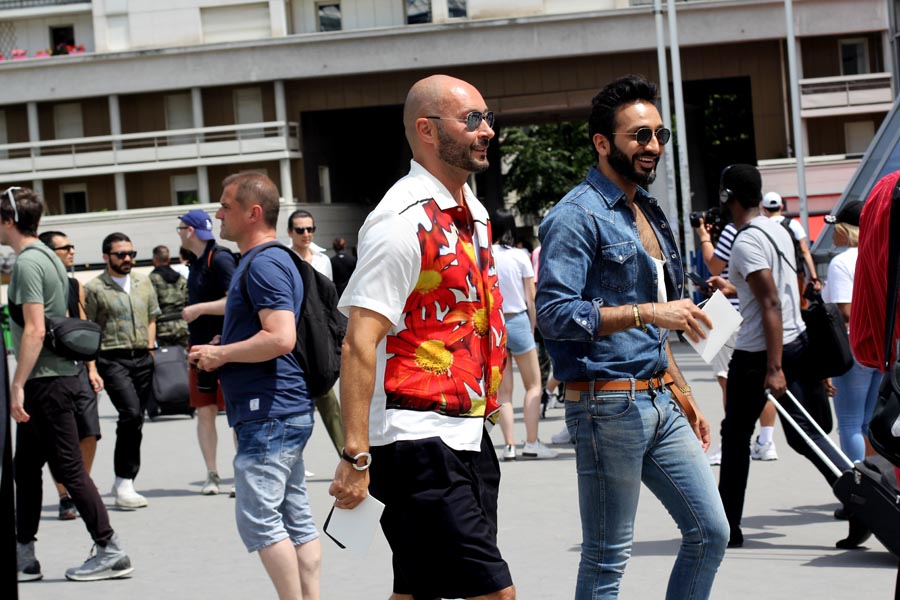 неделя мужской моды в Париже уличный стиль