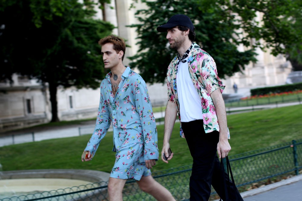 Недели мужской моды Париж Streetstyle одежда 