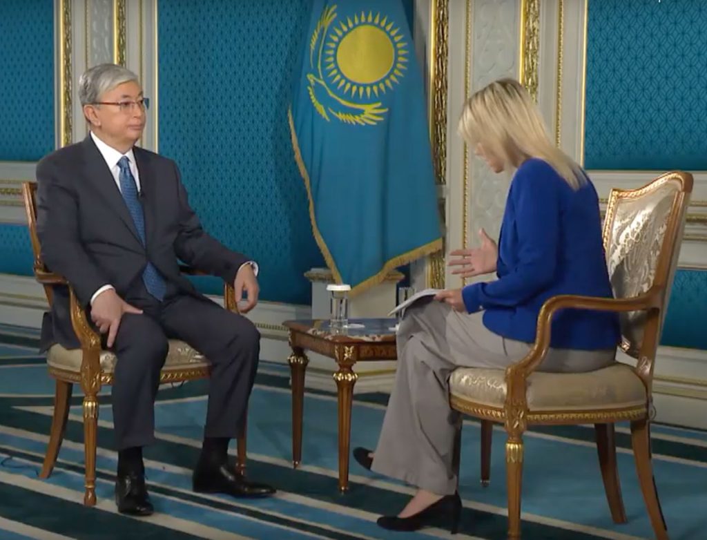 Токаев демонстрации митинги санкционированные Казахстан Euronews интервью президент