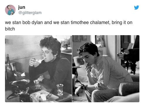 Боб Дилан Тимоти Шаламе