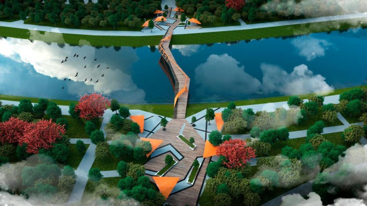 Кульгинов показал, как будет выглядеть новый велопешеходный мост в Нур-Султане