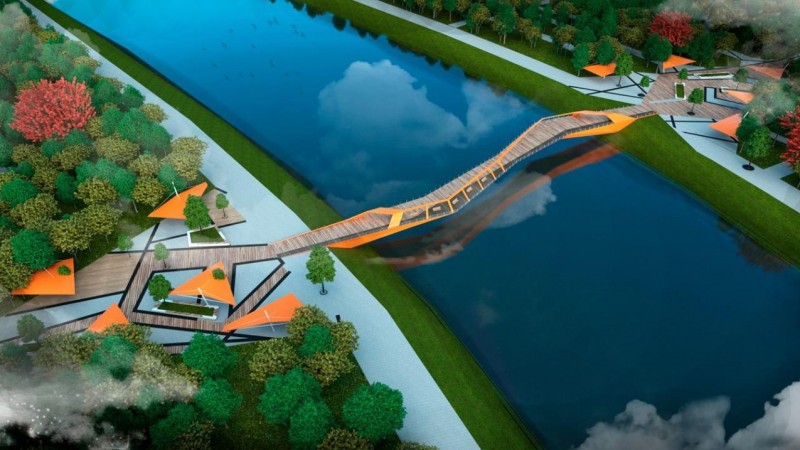 Кульгинов показал, как будет выглядеть новый велопешеходный мост в Нур-Султане