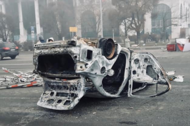 Что делать, если ваш автомобиль сожгли, угнали, расстреляли в ходе беспорядков в Алматы