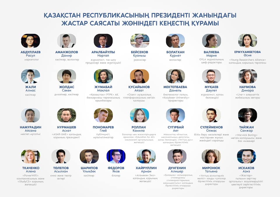 Олжас Сулейменов, Дамир Аманжолов и Куаныш Бейсеков - кто вошел в новый состав Совета по молодежной политике
