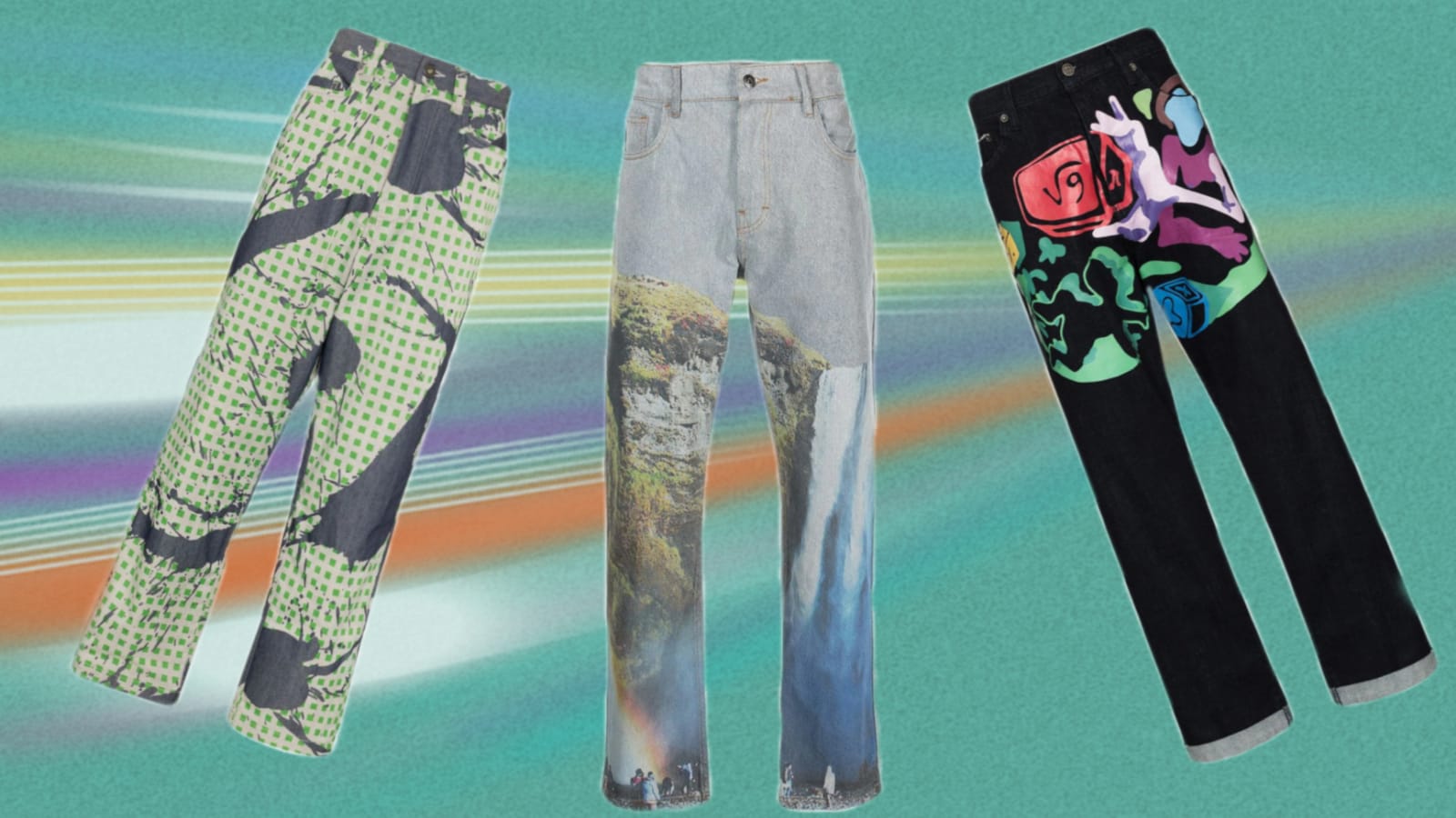 Ломанная геометрия, монограммы или природные мотивы: какие джинсы носить этой весной