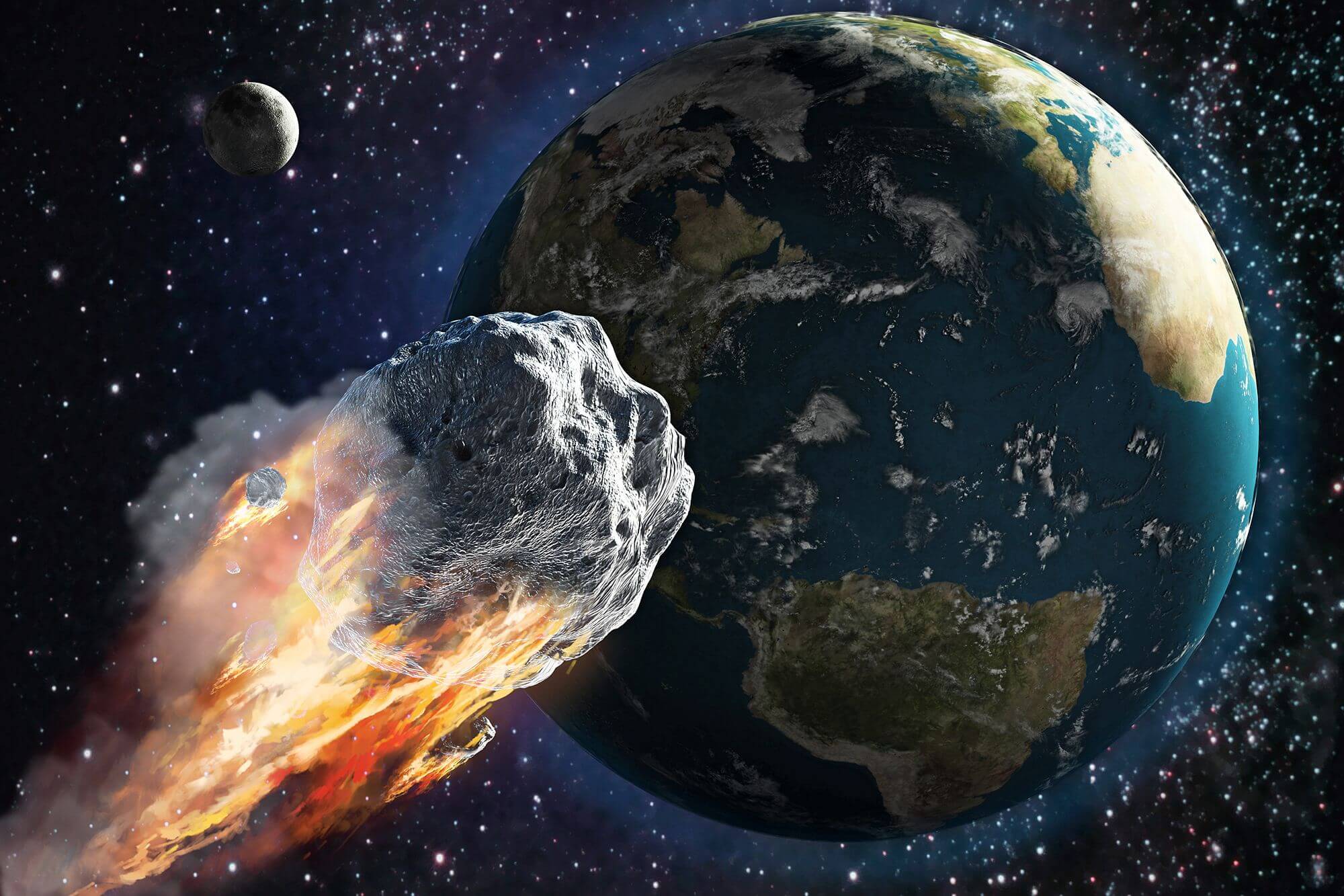 Между Луной и Землей пролетел астероид, способный уничтожить целый город