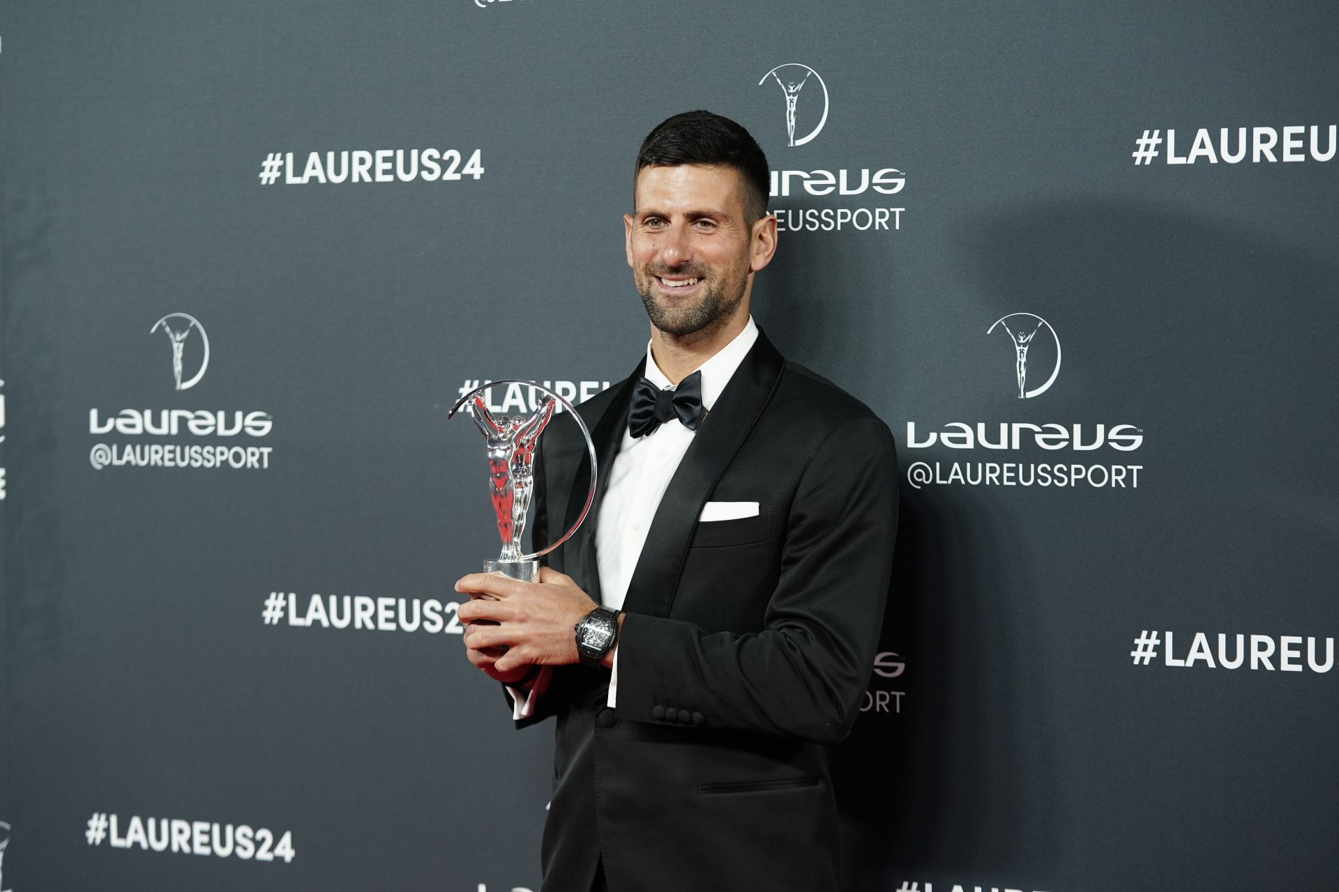 Новак Джокович для вручения премии «Лучший спортсмена года» выбрал часы Hublot 